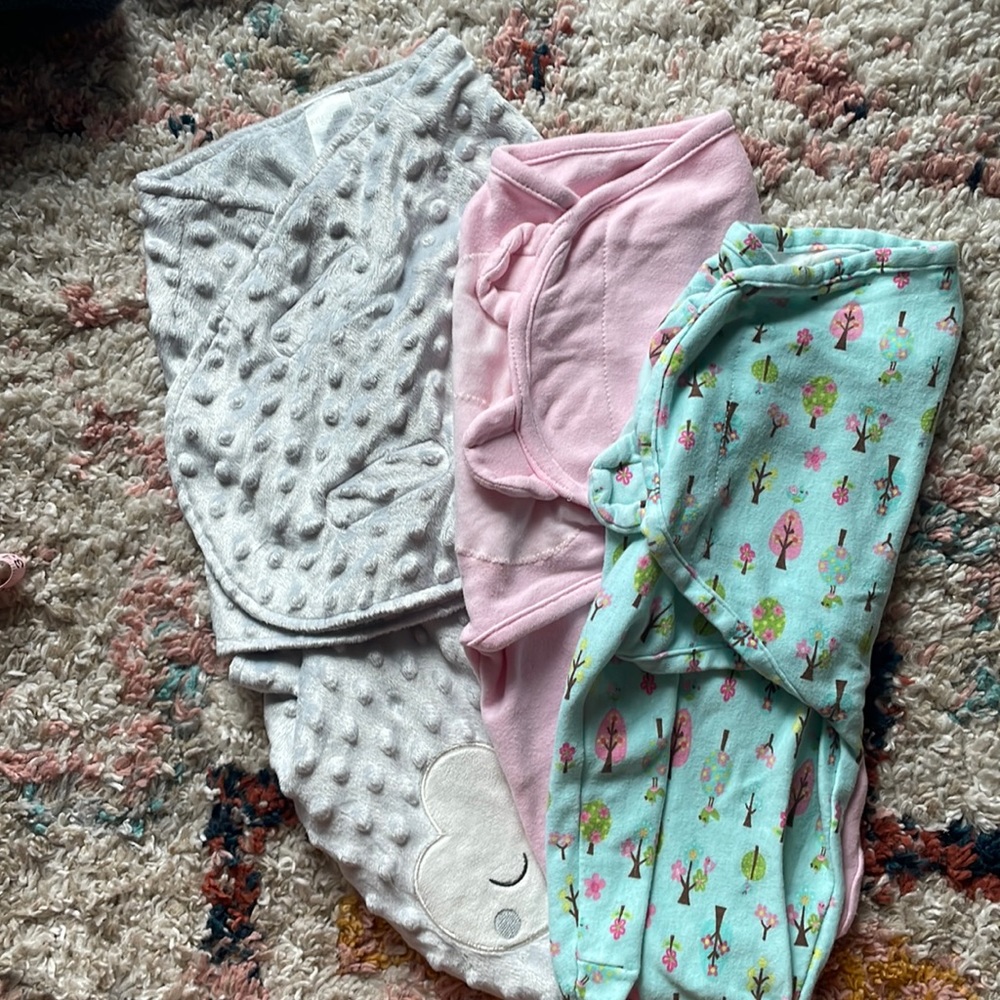 Bundle of three 0-3 month swaddles
